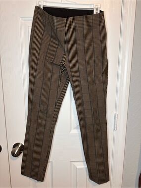 a new day Brown and Black Plaid Cropped Pants